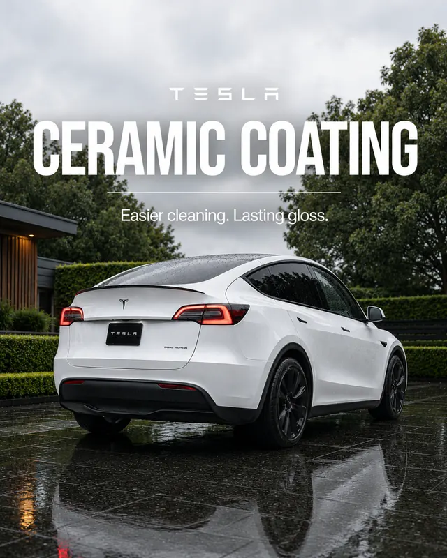 Tesla Model Y - Ceramic coating: easier cleaning, lasting gloss