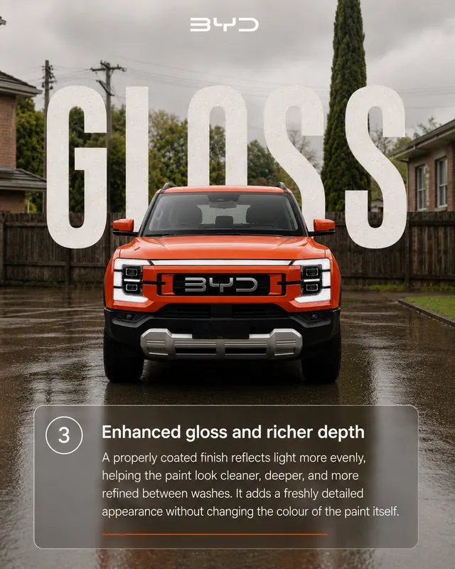 BYD Shark 6 - Enhanced gloss and richer depth, without changing the colour of the paint