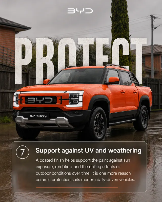 BYD Shark 6 - Support against UV exposure, oxidation and weathering